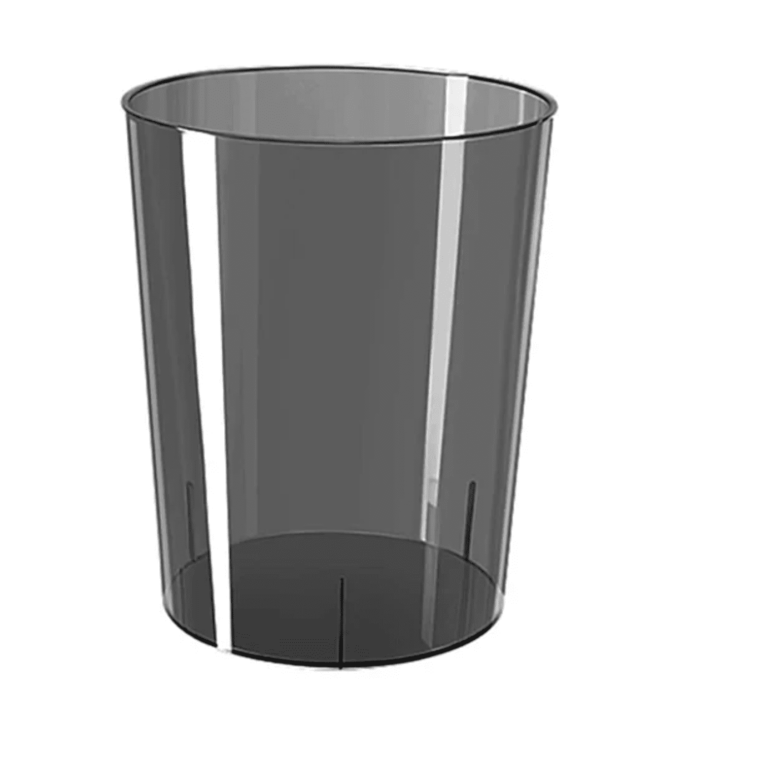 Crusec - Bote De Basura De Lujo Acrílico Transparente Oscuro 12l