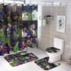 thumbnail image 1 of Pedri-theme 4-Piece Shower Curtain Set with Rugs, Waterproof Bathroom Decor Set Includes Bath Mat, U-Shaped Rug, Toilet Lid Cover and Curtain with Hooks, 1 of 6