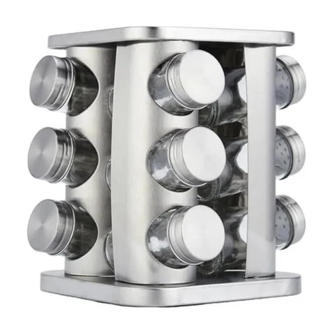 Total Upgrate - Organizador Condimentos Especias Giratorio 12 Frascos Cocina