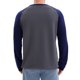 thumbnail image 3 of Camiseta de Hombre de Manga Larga con Bloques de Color Casual Raglán 2XL Gris Azul, 3 of 6