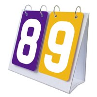 Magideal - Marcador Deportivo Tabla De Puntuación 2 Dígitos Tablero De Puntuación Portátil Contador De Puntuación Tablero De Puntuación De Números Girato Púrpura Y Amarillo