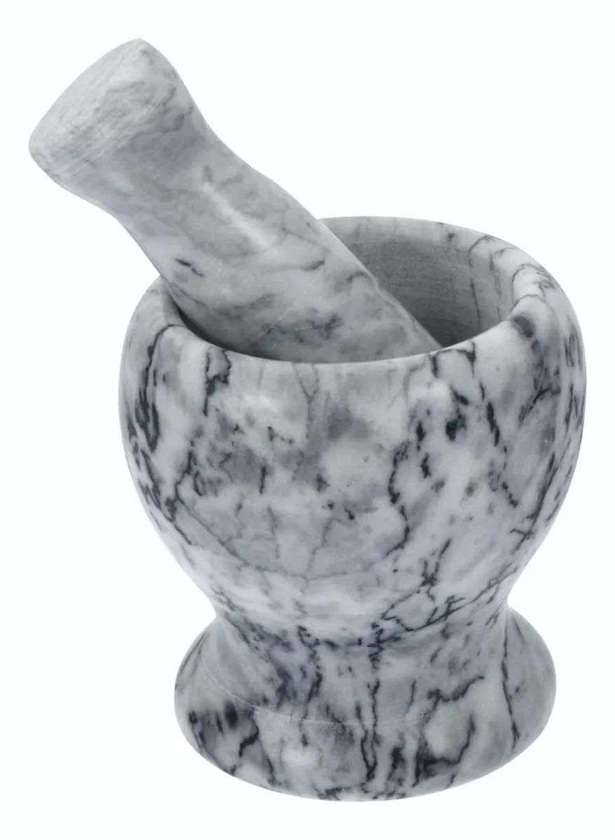 Oem - Mortero De Cocina Korintio Mortero Mármol De Mármol Color Blanco/Gris
