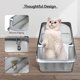 thumbnail image 4 of Caja de arena de acero inoxidable Aothey con tapa de metal y cuchara para gatos, 4 of 7