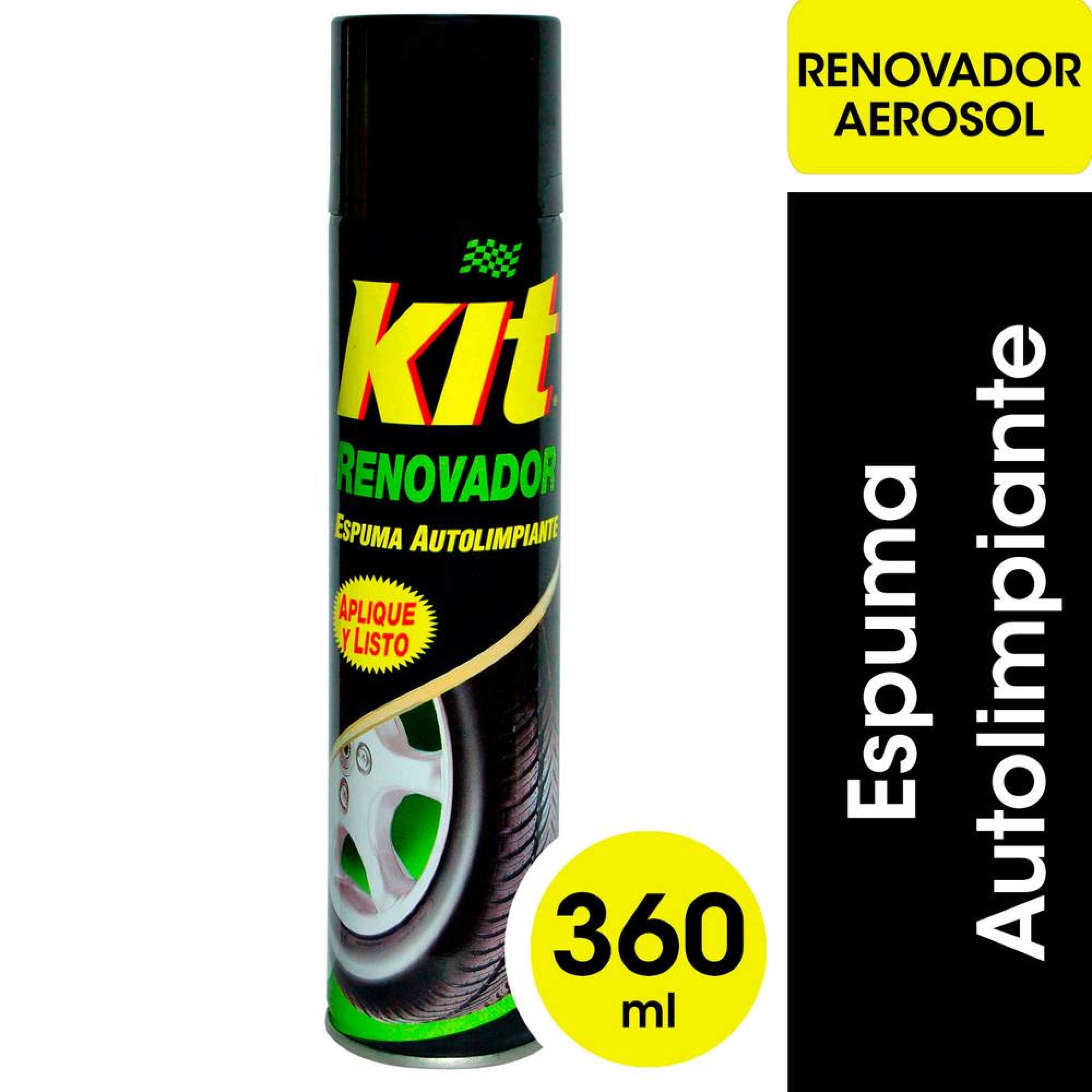 Renovador De Neumáticos Spray Espuma 360cc 360 cc KIT