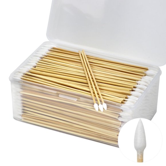 Hisopos de algodón PINGMIC 15 cm 500 uds con caja de almacenamiento