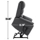 thumbnail image 3 of Grey Cat-proof Leather Dual Motor Infinite Position Up to 350 LBS Power Lift Recliner Chair with Power-Remote, Heat Massage and Heavy Duty Motion Mechanism, 3 of 3