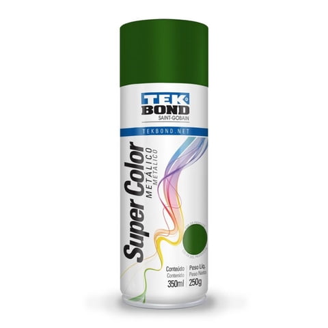 Tekbond - Pintura Acrilica Aerosol 350Ml Metálico Verde