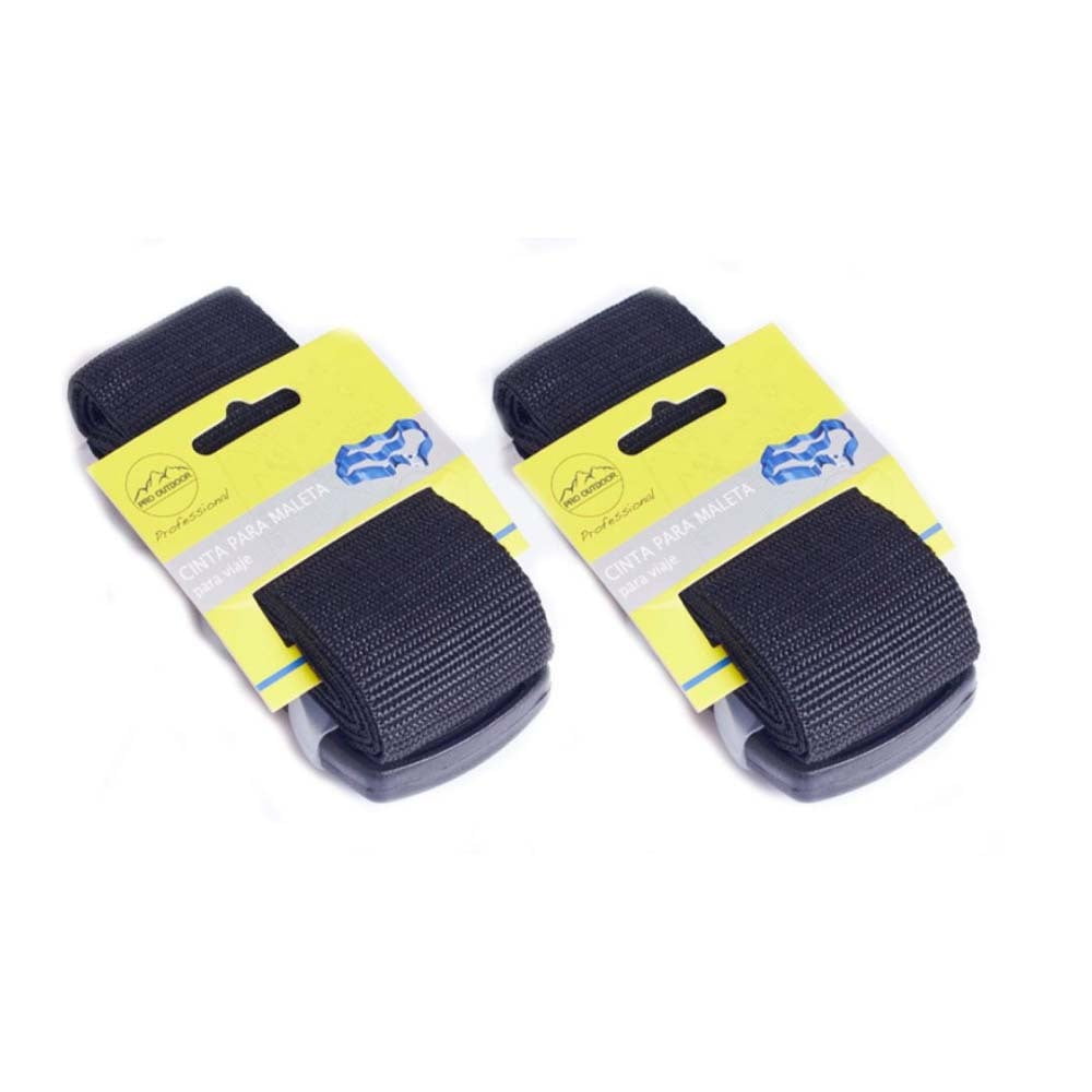 Pro Outdoor - Cinta Maleta Negra 2 Unidades