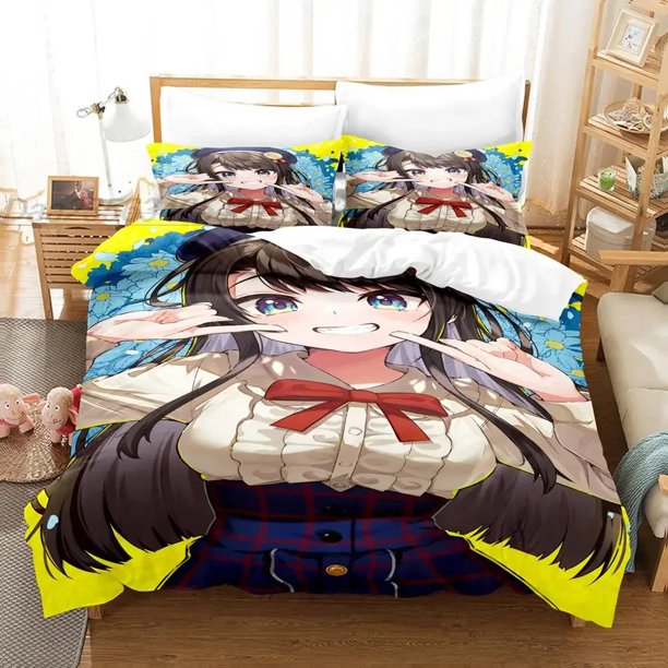 ŌOzora-Subaru Bedding Set Bed Set Aldult Kid Bedroom Duvetcover Sets Kawaii bed Bed Sheets