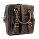thumbnail image 1 of Bolso Bandolera de cuero grueso natural, café oscuro vintage. Franz Mossi, 1 of 3