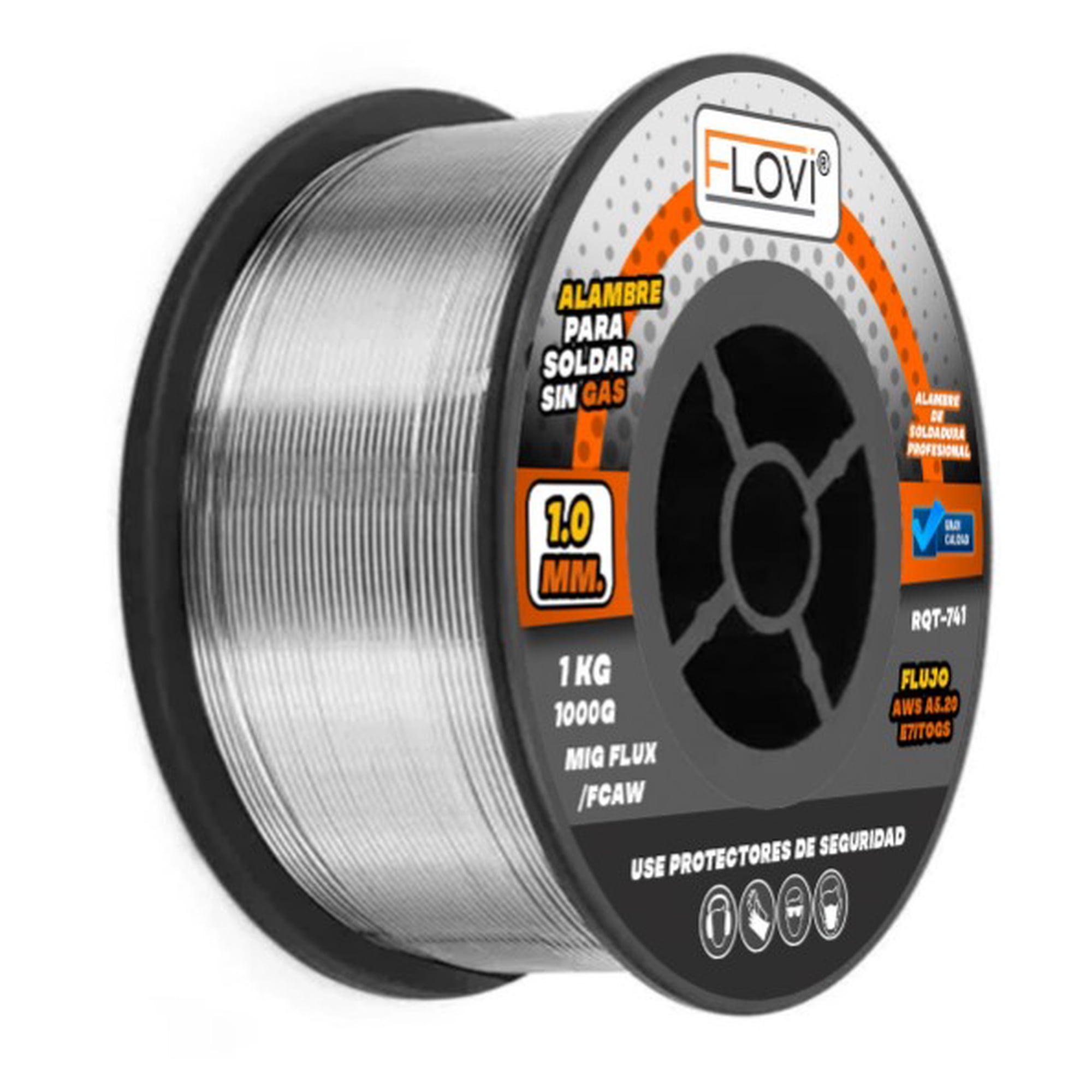 Alambre Para Soldar Sin Gas Flovi 1.0mm 1kg Rqt-741