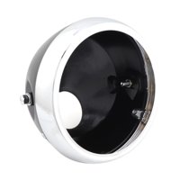 Ioensy - Carcasa Robusta Para Faro De Motocicleta, Hecha A Mano, Modificada Para Adaptarse A Motos, Color Plateado.