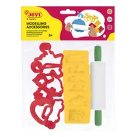 Moldes Para Pasta Francesa Plastilina Jovi Rodillo 13 Piezas Color Varios Colores