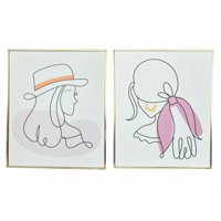 Oem - Set 2 Cuadro Decorativo Minimalista Elegantes 30X20Cm Niña