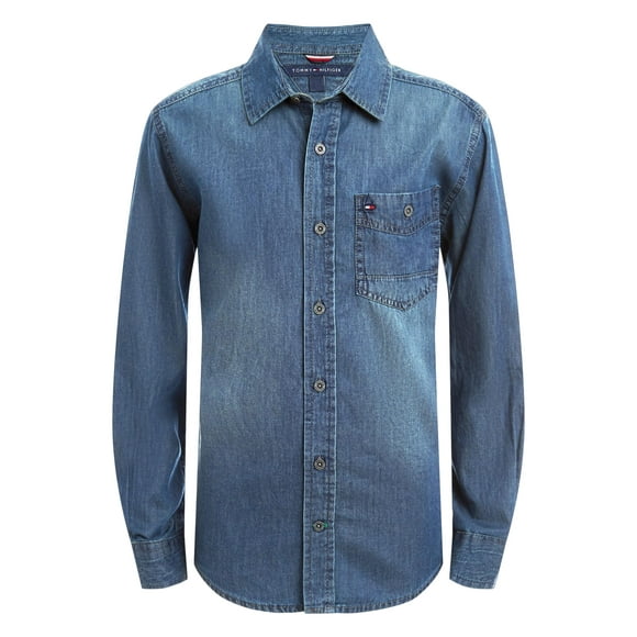 Camisa Max Denim Para Niños Talla M Azul Talla Md