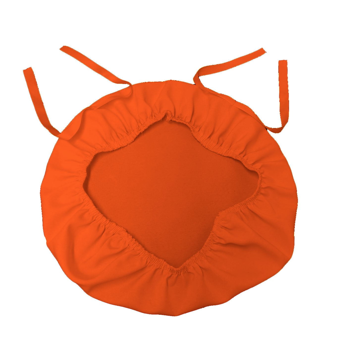 La Linen - Funda De Cojín Para Silla La, Lino, Poliéster, Popelina, Naranja (paquete De 4)