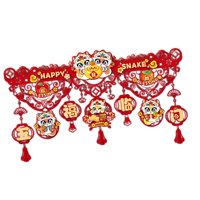 Bothyi - Cartel Colgante Para Puerta De Año Nuevo, Letrero Rojo De La Suerte Para Ventana, Oficina, Interior Y Exterior, Estilo C