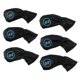 thumbnail image 4 of 6pcs Golf Club Head Cover Irons Headcover Protector Con Número Negro, 4 of 5