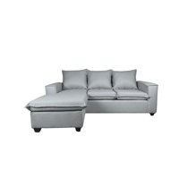 Luzyhogar - Seccional Madrid 180X160Cm - Lino Gris