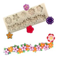 Genérico - Molde De Silicona Molde Flores Molde Fondant Flores