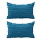 thumbnail image 1 of Funda de almohada de 2 piezas con ribete bohemio, de algodón y lino, para sofá, estilo rústico, para sala de estar, 30 x 50 cm, 1 of 5