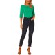 thumbnail image 2 of INSPIRE CHIC Camisetas de Mujer Mangas al Codo Cuello Barco Ajuste Ceñido Casual Verde M, 2 of 6