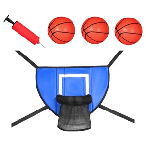 Ioensy - Aro De Baloncesto Para Cama Elástica Jardín Fácil De Montar Rodapié Ligero Azul 90X50Cm