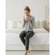 thumbnail image 3 of Pijama Mujer Algodón Peace Love Coffee Gris gris XL, 3 of 7