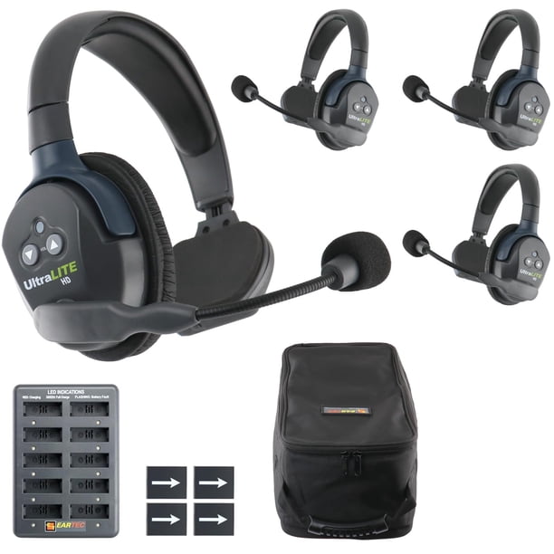 Sistema de comunicación con auriculares de intercomunicación inalámbricos EARTEC UL4S