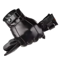 Mercado Cbf - Guantes De Cueroeco, Guante De Hombres Elegantes Negro Liso