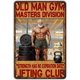 thumbnail image 1 of Letrero sala gimnasio terapia fitness vintage metal estaño hierro pintura decoración pared hogar club cueva hombre 30x20 cm, 1 of 6