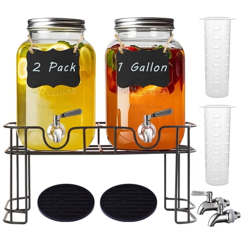 Dispensador De Bebidas Galssmagic De Vidrio De 1 Galón Con
