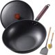 thumbnail image 1 of Wok Teewe de acero al carbono antiadherente de 13 pulgadas, 1 of 3