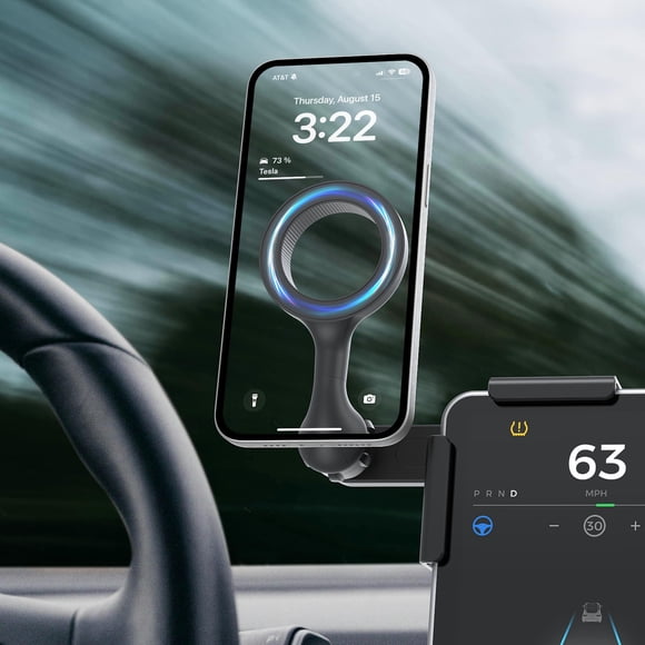 Soporte magnético para móvil Cyberguys! Tesla Model 3/Y/X/S negro