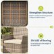 thumbnail image 5 of Juego De Muebles De Exterior De Ratán Pe Tipo Wicker 3 Piezas Gris beige, 5 of 7