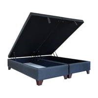 Vitelio - Base De Cama 1.5 Plaza Baúl Gris Oscuro