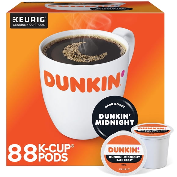 Café Dunkin' Donuts K-Cup Dark Roast, 4 cajas de 22 cápsulas