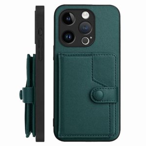 Foxdock Funda Para Iphone 14 Pro Con Bloqueo Rfid - Diseño Elegante Con Cierre De Botón