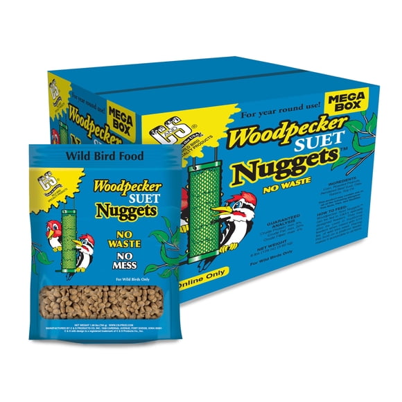Nuggets de sebo para aves silvestres C&S, caja mega de 3,6 kg