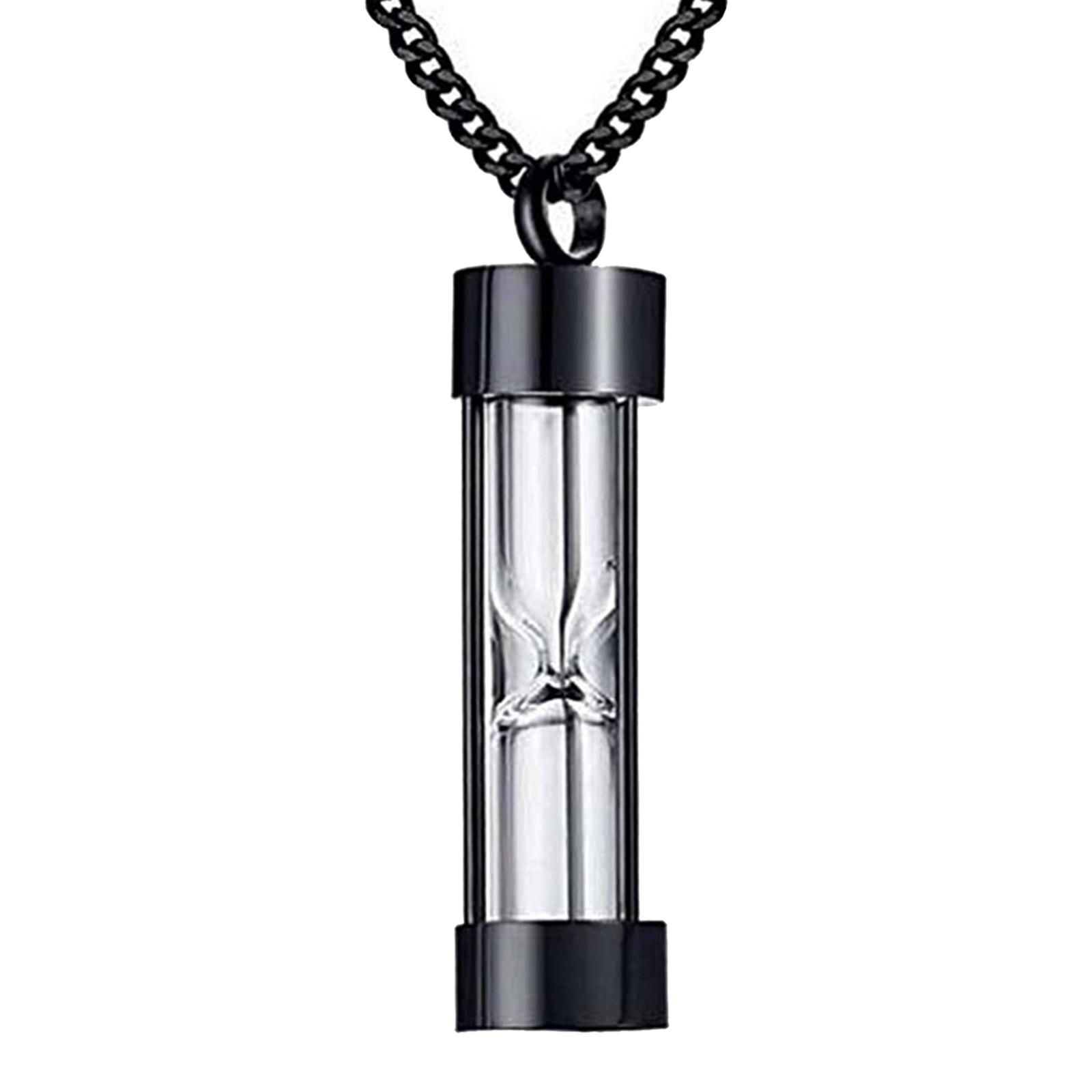 Magideal - Colgantes De Cenizas, Joyería De Cremación De Lágrima, Collar De De Material Acero Inoxidable, Collares De Cineraria Cineraria Cineraria, Para Mujeres Conmemorativas Negro