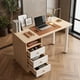 thumbnail image 1 of Homer Design Escritorio Oficina Madera Con Cajones Reforzado Pie Redondo, 1 of 8