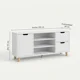 thumbnail image 4 of Rack Tv 120x30x55cm 2 Tiras 1 Puerta Melamina Homer Design Blanco, 4 of 8