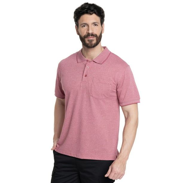 POLERA HOMBRE PIQUÉ MELANGE CUELLO CAMISERO BOLSILLO PECHO - KOTTING