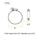 thumbnail image 4 of Abrazadera de manguera EesTeck 15 cm 304 acero inoxidable – Pack de 4, 4 of 7