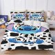 thumbnail image 1 of v2560 Bed Sheets Boy & Girl Stitch Bedding Sets Cartoon Comforter Cover Bed Cover Duvet Cover Pillow Case - Pieces Sets Kids Adult Size 3-Piece Bedding Set (1 Duvet Cover + 2 Pillow Shams) Bed Sheets, 1 of 5