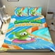 thumbnail image 1 of Oso de Goma y Amigos Conjunto de sábanas temático, trío de piezas, cómodo y amigable con la piel, diseño único, regalo de decoración para el hogar para familiares, amigos y fans,173X218cm, 1 of 6