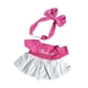 thumbnail image 4 of Vestido De Mu?eca, Accesorios De Fotografía De Moda, Cómodo, Suave, Bricolaje, Ropa De Mu?eca De Peluche De 20 Cm, Rosa, Rojo Y Blanco, 4 of 5