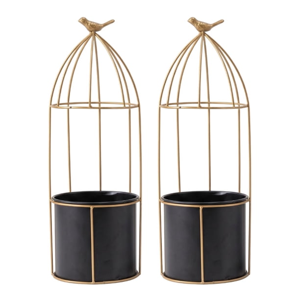Macetero Metalico Con Pedestal Decorativo Plantas Suculentas negro