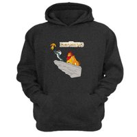 Genérico - Polerón Canguro El Rey De La Selva Gris Oscuro Talla Xl Unisex