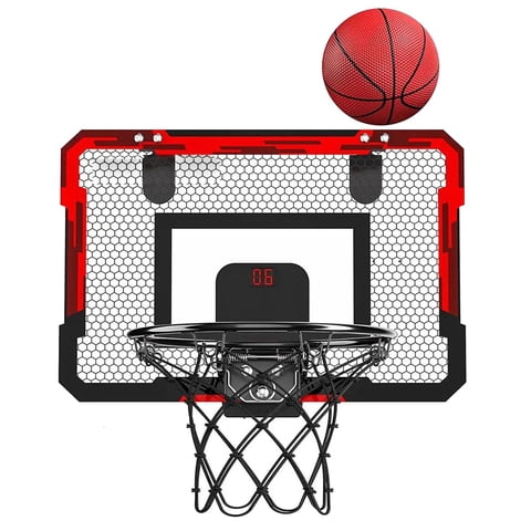 Magideal - Mini Juego De Aro De Baloncesto, Juguete De Juego, Aro De Baloncesto De La Habitación De La Puerta, Aro De Baloncesto Sobre La Puerta Para El Baño Al Rojo